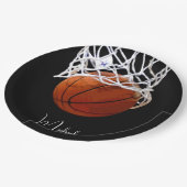 Basketball Jouw naam Papieren Bordje (Gekanteld)