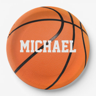 Basketball Jouw naam Papieren Bordje