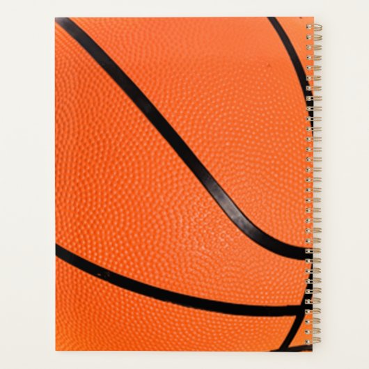 Basketball Jouw naam Planner (Achterkant)