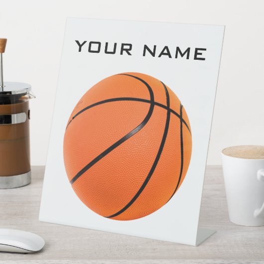 Basketball Jouw naam Reclamebord Met Voetstuk (Insitu)