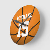 Basketball Jouw naam  Ronde Klok (Hoek)