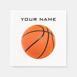 Basketball Jouw naam Servet