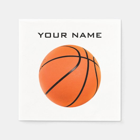 Basketball Jouw naam Servet (Voorkant)