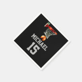 Basketball Jouw naam Servet (Hoek)