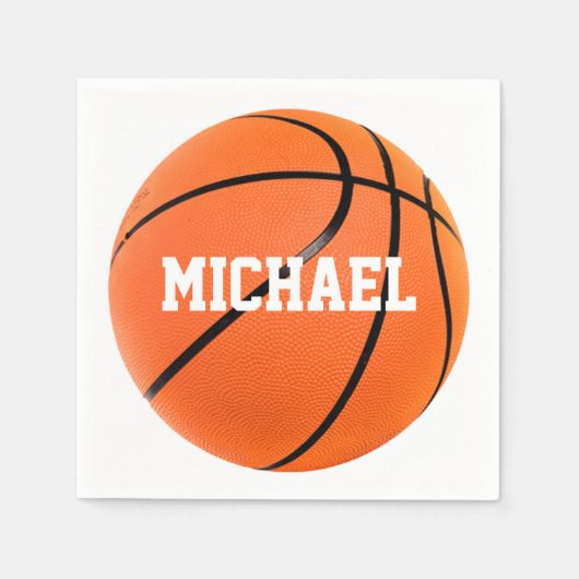 Basketball Jouw naam Servet (Voorkant)