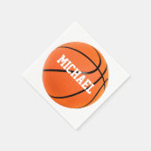 Basketball Jouw naam Servet (Hoek)