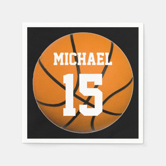 Basketball Jouw naam Servet (Voorkant)