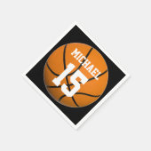 Basketball Jouw naam Servet (Hoek)