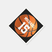 Basketball Jouw naam Servet (Hoek)