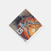 Basketball Jouw naam Servet (Hoek)