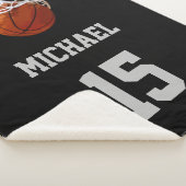 Basketball Jouw naam Sherpa Deken (3/4)