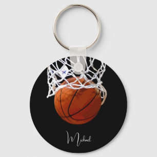 Basketball Jouw naam Sleutelhanger