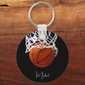 Basketball Jouw naam Sleutelhanger (Achterkant)