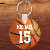 Basketball Jouw naam Sleutelhanger (Voorkant)