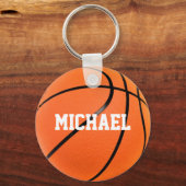 Basketball Jouw naam Sleutelhanger (Voorkant)