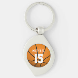 Basketball Jouw naam Sleutelhanger
