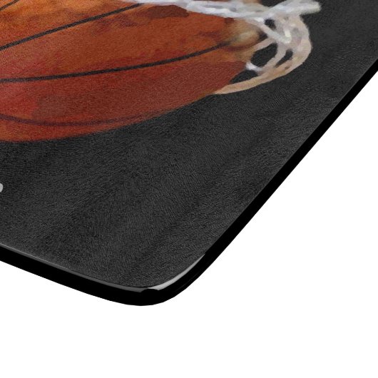 Basketball Jouw naam Snijplank (Hoek)