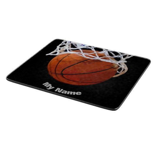 Basketball Jouw naam Snijplank (Hoek)