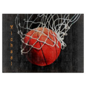 Basketball Jouw naam Snijplank (Voorkant)