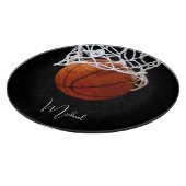 Basketball Jouw naam Snijplank (Hoek)