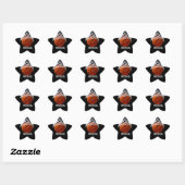 Basketball Jouw naam Ster Sticker (Vel)