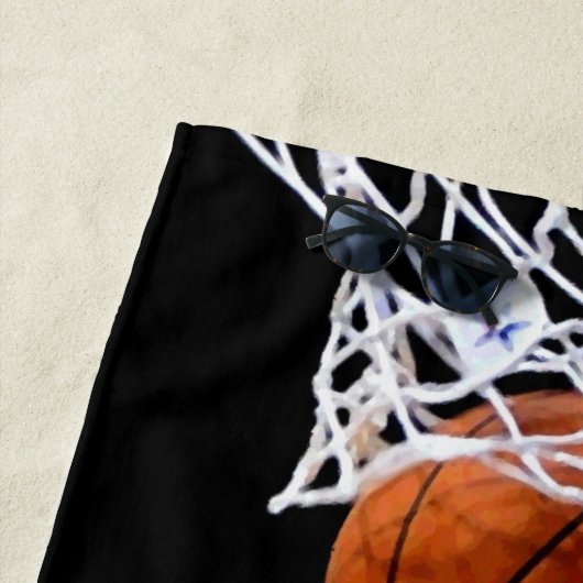 Basketball Jouw naam Strandlaken (In situ)