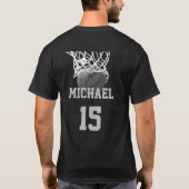 Basketball Jouw naam T-shirt (Achterkant)