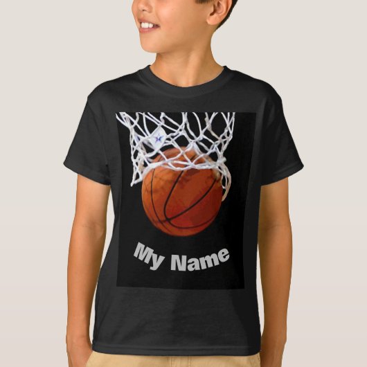 Basketball Jouw naam T-shirt (Voorkant)