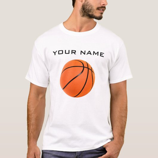 Basketball Jouw naam T-shirt (Voorkant)