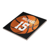 Basketball Jouw naam Tegeltje (Zijkant)