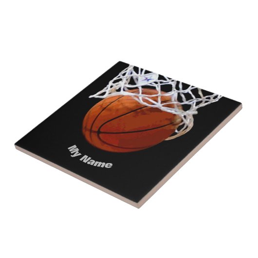 Basketball Jouw naam Tegeltje (Zijkant)