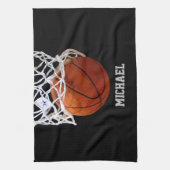 Basketball Jouw naam Theedoek (Verticaal)