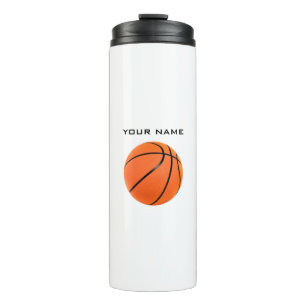 Basketball Jouw naam Thermosbeker