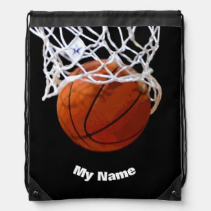 Basketball Jouw naam Trekkoord Rugzakje