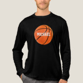 Basketball Jouw naam Tri-Blend Shirt (Voorkant volledig)