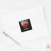Basketball Jouw naam Vierkante Sticker (Envelop)