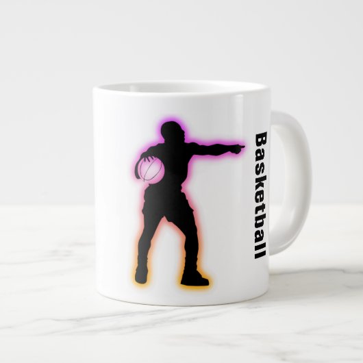 Basketball Jumbo Gift Mok (Voorkant rechts)