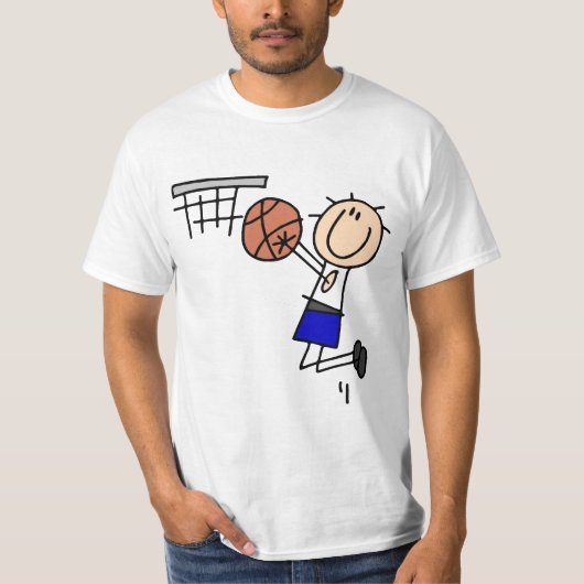 Basketball Jump Shot Blue T-shirts en cadeautjes (Voorkant)