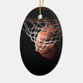 Basketball Keramisch Ornament (Links)