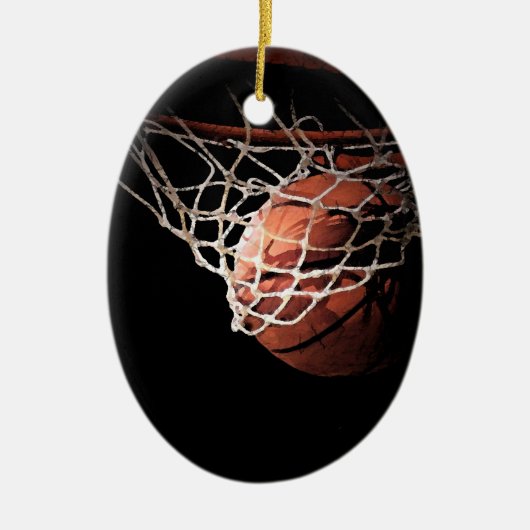 Basketball Keramisch Ornament (Voorkant)