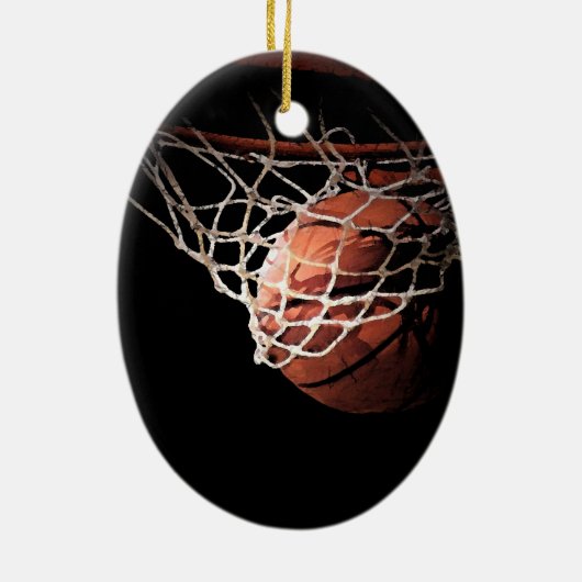 Basketball Keramisch Ornament (Achterkant)