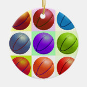 Basketball Keramisch Ornament (Voorkant)