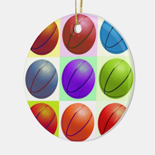 Basketball Keramisch Ornament (Links)