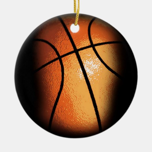 Basketball Keramisch Ornament (Voorkant)