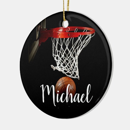 Basketball Keramisch Ornament (Links)
