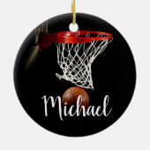 Basketball Keramisch Ornament (Achterkant)