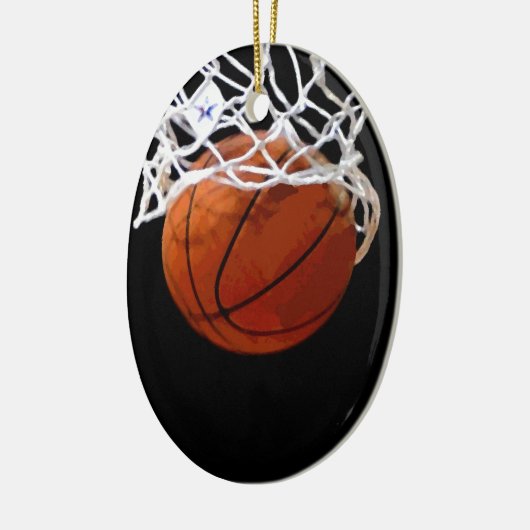 Basketball Keramisch Ornament (Links)