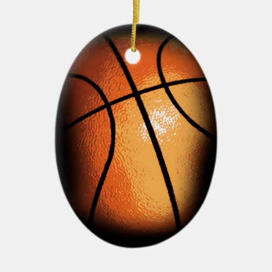 Basketball Keramisch Ornament (Voorkant)