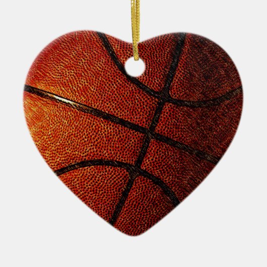 Basketball Keramisch Ornament (Voorkant)