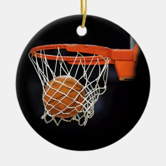 Basketball Keramisch Ornament (Voorkant)